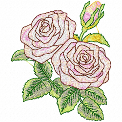 Flowers And Tree Embroidery Design 3